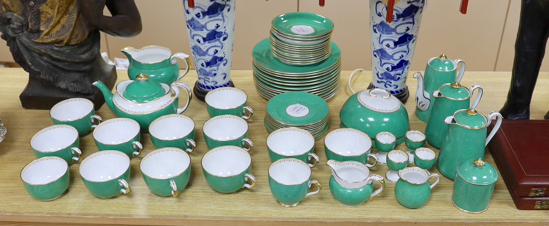 A Goode & Co shagreen pattern tea service